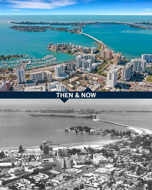 Sarasota Bayfront Then and Now